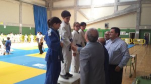 Verónica Feal, en el podium de la edición del trofeo del 2014